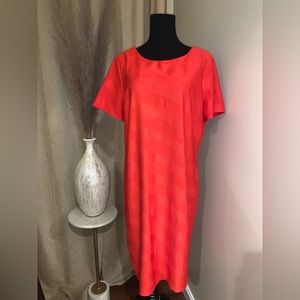 Vibrant red/orange toned dress